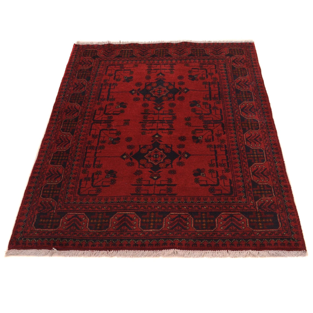 Afghan Khal Mohammadi Rug 3' 2" x 4' 11" Hand-Knotted | No. AL59712