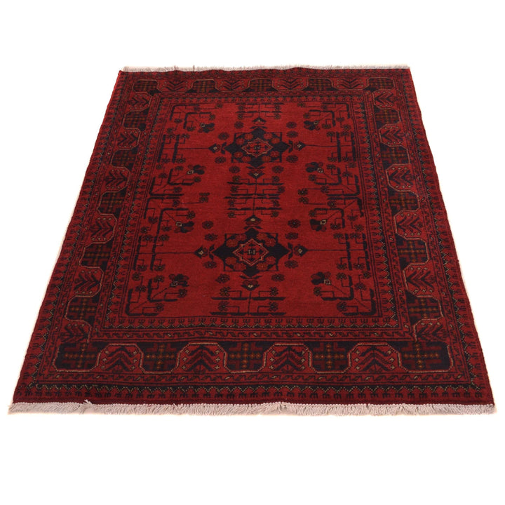 Afghan Khal Mohammadi Rug 3' 2" x 4' 11" Hand-Knotted | No. AL59712