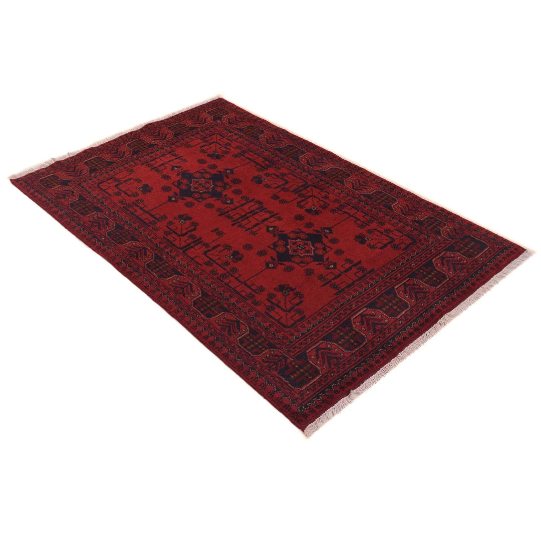 Afghan Khal Mohammadi Rug 3' 2" x 4' 11" Hand-Knotted | No. AL59712