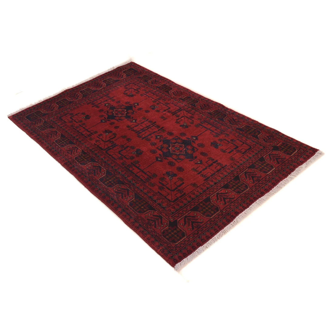 Afghan Khal Mohammadi Rug 3' 2" x 4' 11" Hand-Knotted | No. AL59712