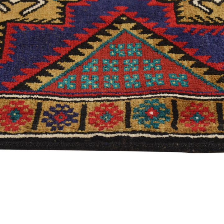 Blue Afghan Baluchi Rug 2'9" x 4'6" Hand-Knotted | No. AL60001