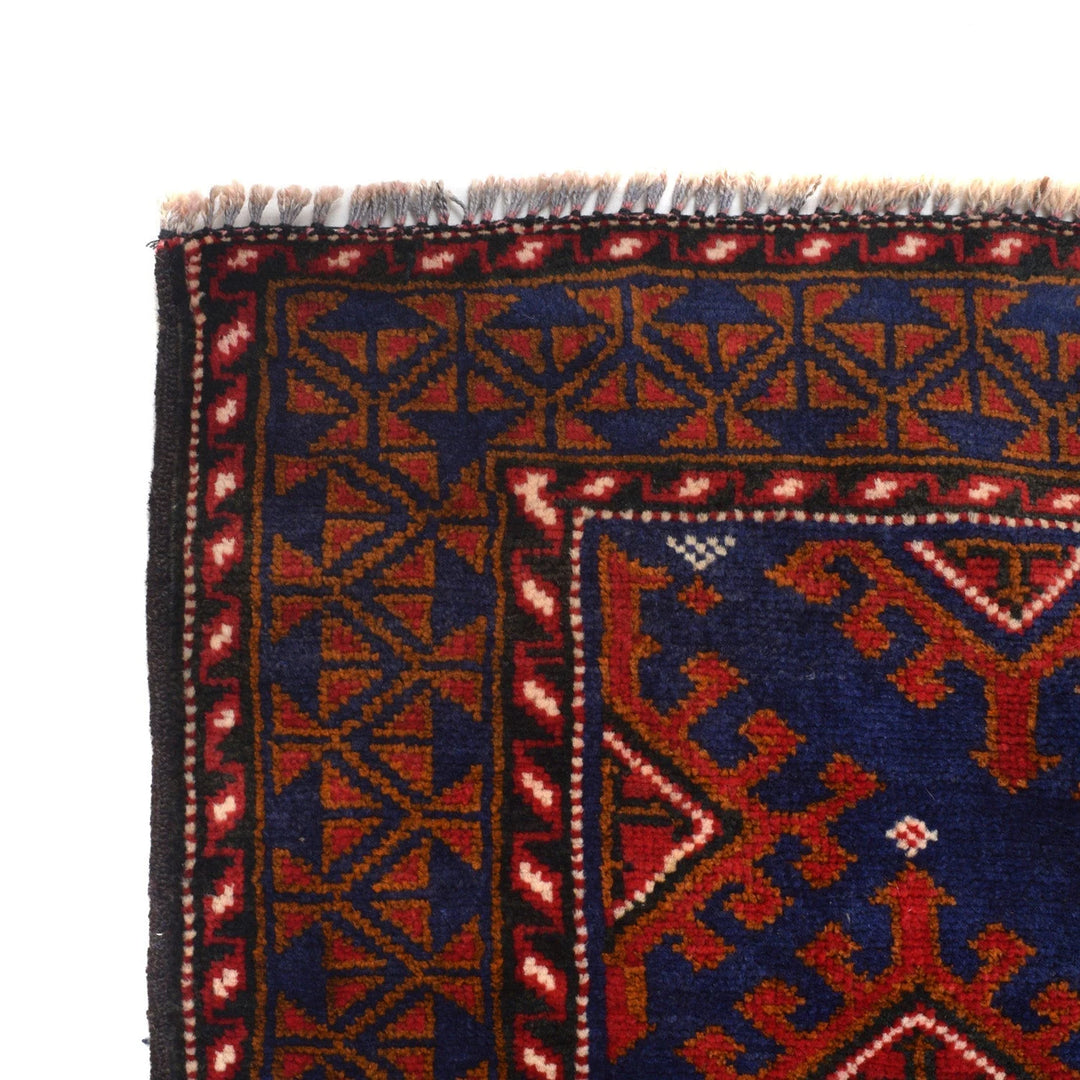 Afghan Baluchi Rug 4' 1" x 6' 1" Hand-Knotted | No. AL60235