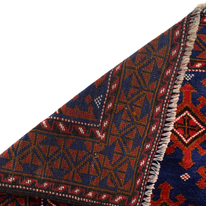 Afghan Baluchi Rug 4' 1" x 6' 1" Hand-Knotted | No. AL60235