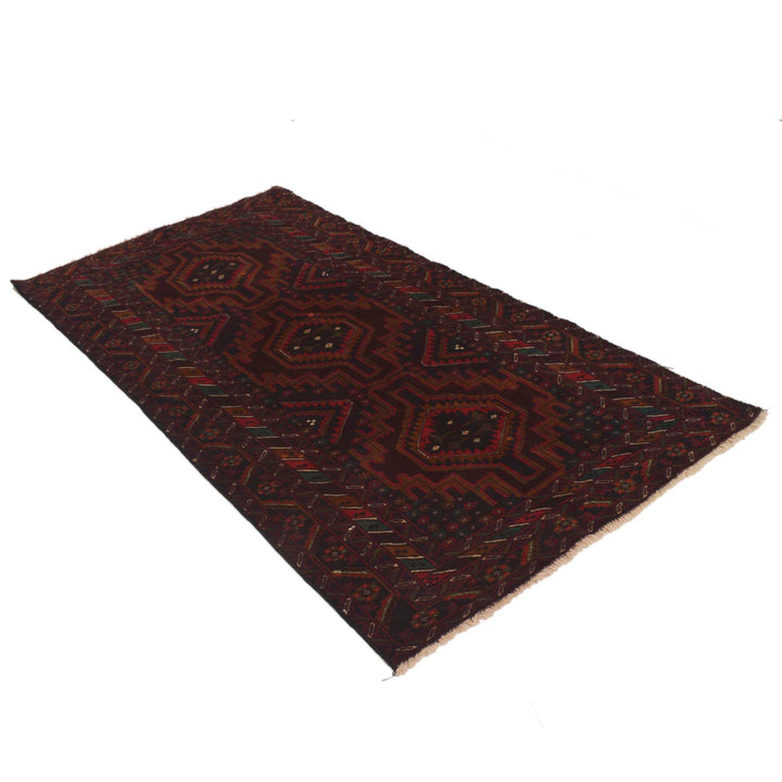 Afghan Baluchi Rug 3' 7" x 6' 8" Hand-Knotted | No. AL60269