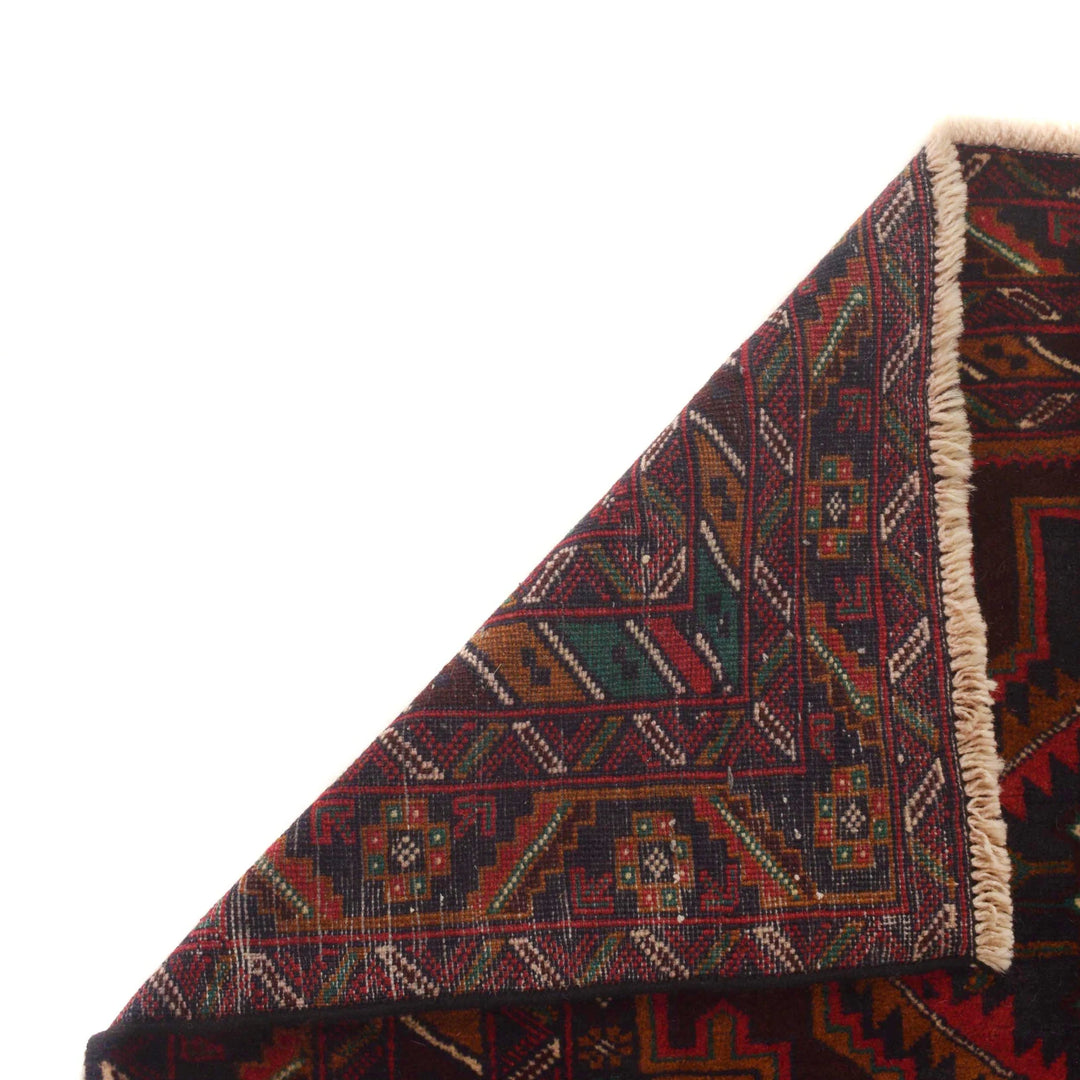 Afghan Baluchi Rug 3' 7" x 6' 8" Hand-Knotted | No. AL60269