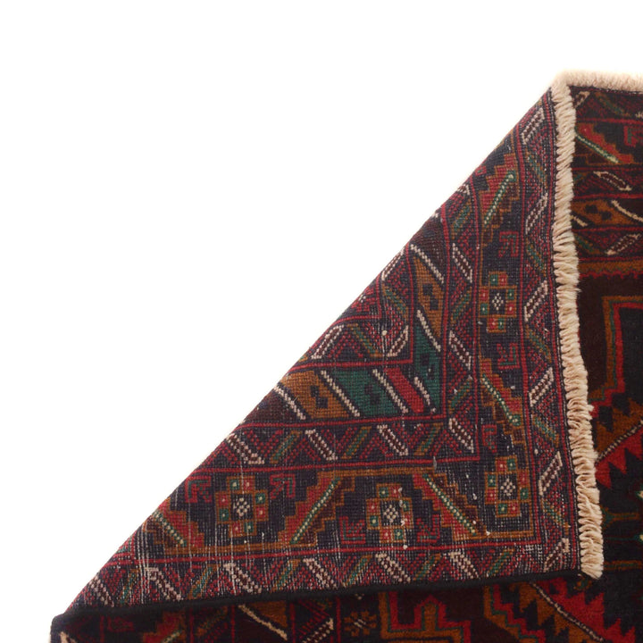Afghan Baluchi Rug 3' 7" x 6' 8" Hand-Knotted | No. AL60269