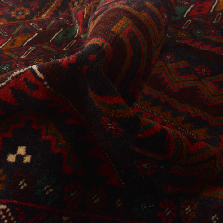 Afghan Baluchi Rug 3' 7" x 6' 8" Hand-Knotted | No. AL60269