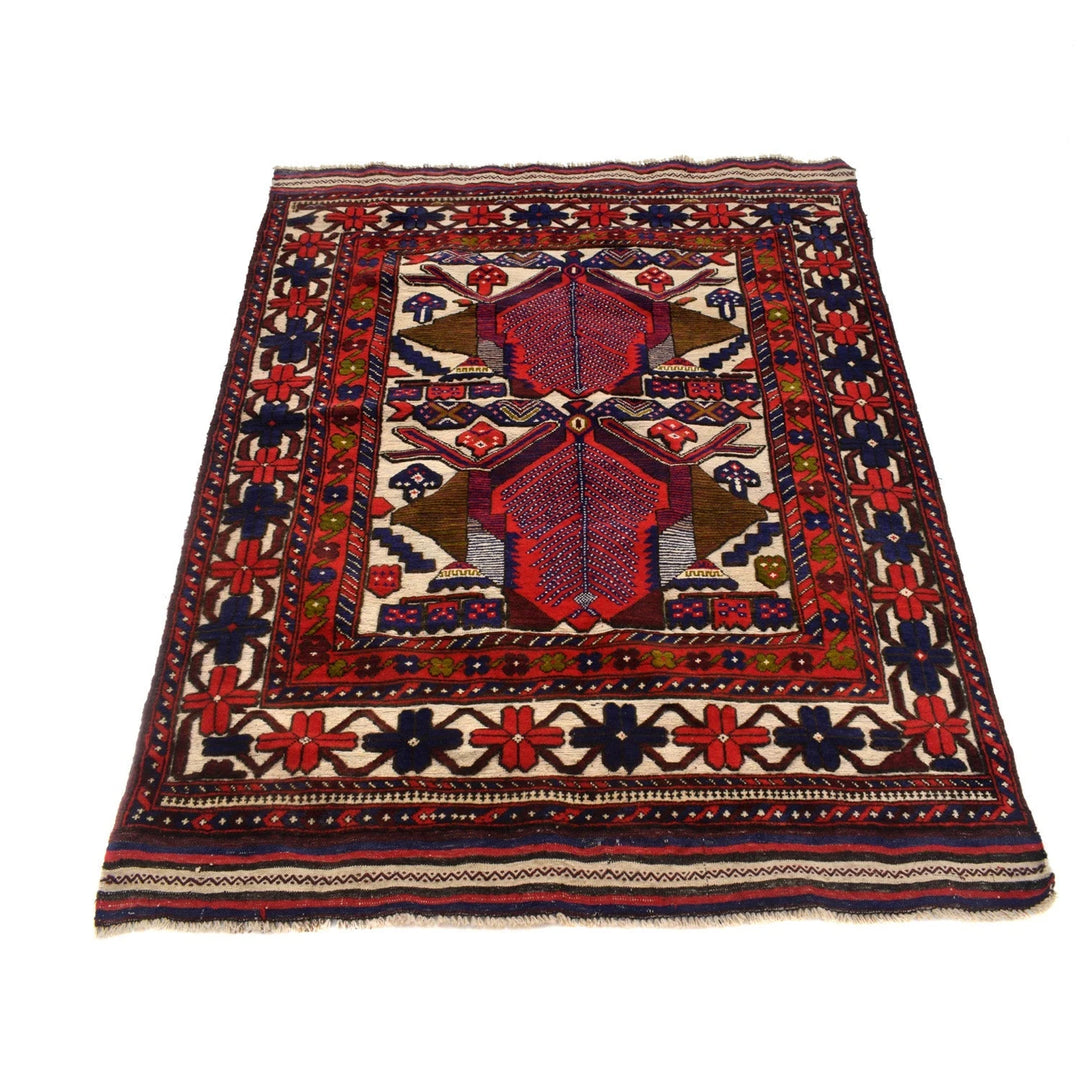 Afghan Barjista Kilim Rug 4' 6" x 6' 0" Flat-Weave | No. AL60271