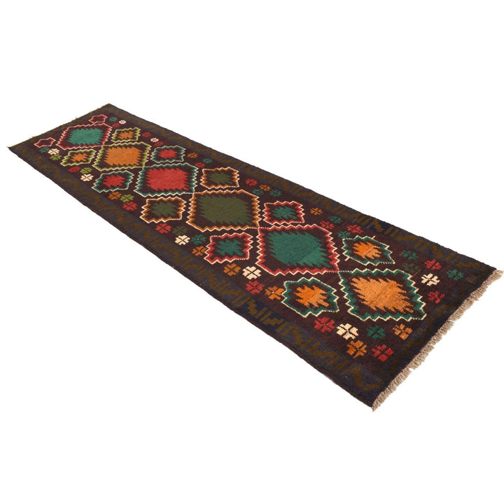 Afghan Baluchi Rug 2' 7" x 9' 6" Hand-Knotted | No. AL60330