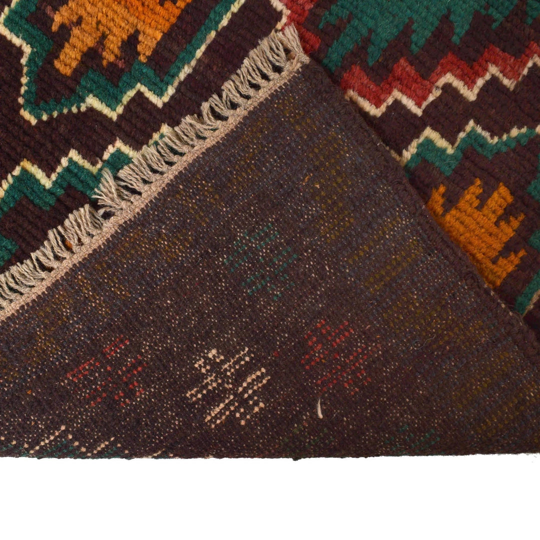 Afghan Baluchi Rug 2' 7" x 9' 6" Hand-Knotted | No. AL60330