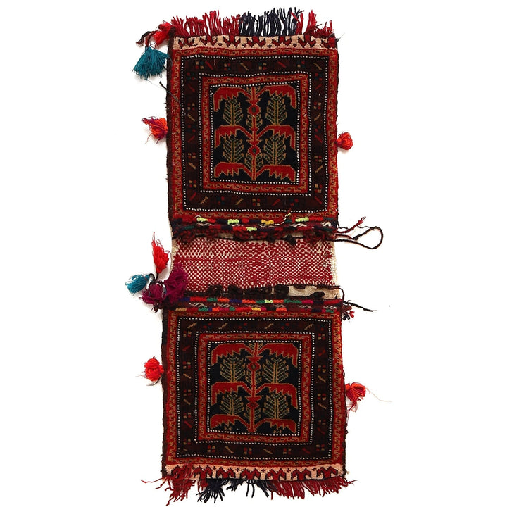 Afghan Saddle Bag Rug 1' 4" x 3' 7" Hand-Knotted | No. AL60335