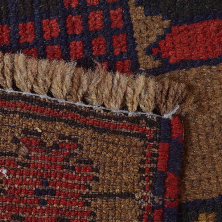 Brown Afghan Prayer Rug 2' 11" x 4' 9" Hand-Knotted | No. AL60536