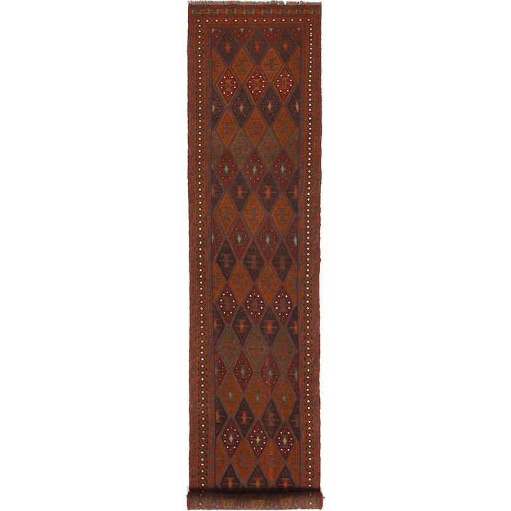 Afghan Mashwani Rug 2' 6" x 13' 0" Hand-Knotted | No. AL60674