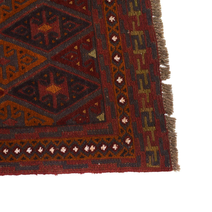 Afghan Mashwani Rug 2' 6" x 13' 0" Hand-Knotted | No. AL60674