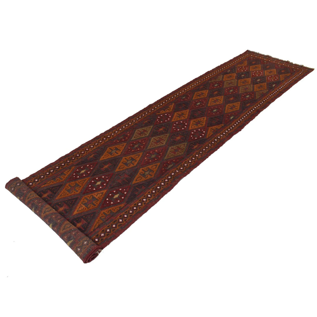 Afghan Mashwani Rug 2' 6" x 13' 0" Hand-Knotted | No. AL60674