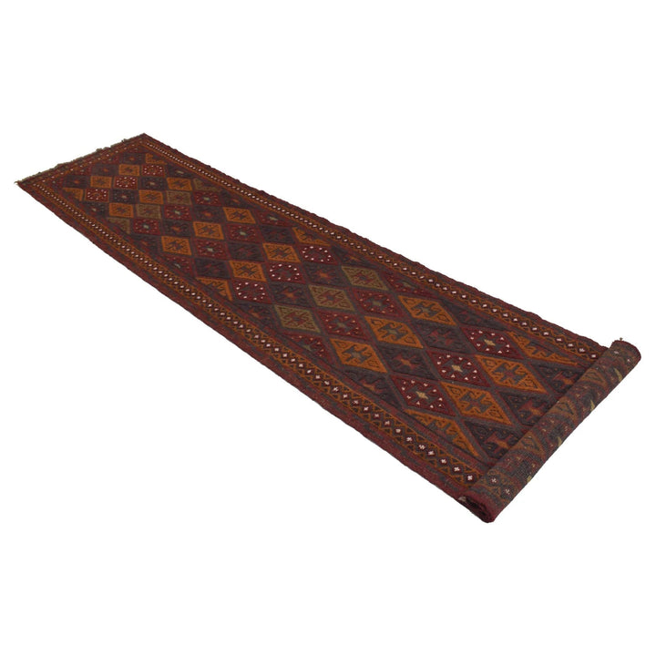 Afghan Mashwani Rug 2' 6" x 13' 0" Hand-Knotted | No. AL60674