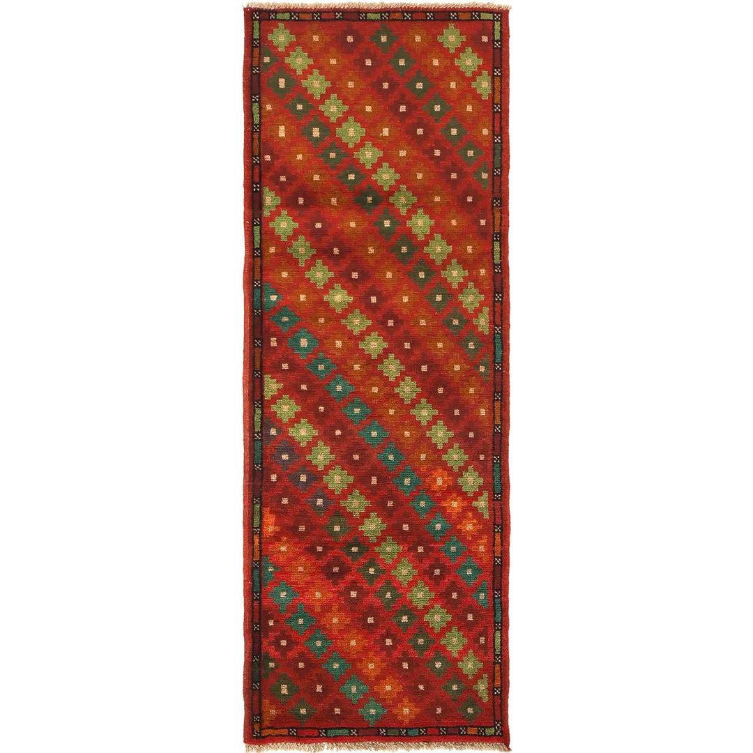 Afghan Baluchi Runner 2' 2" x 6' 6" Hand-Knotted | No. AL60713