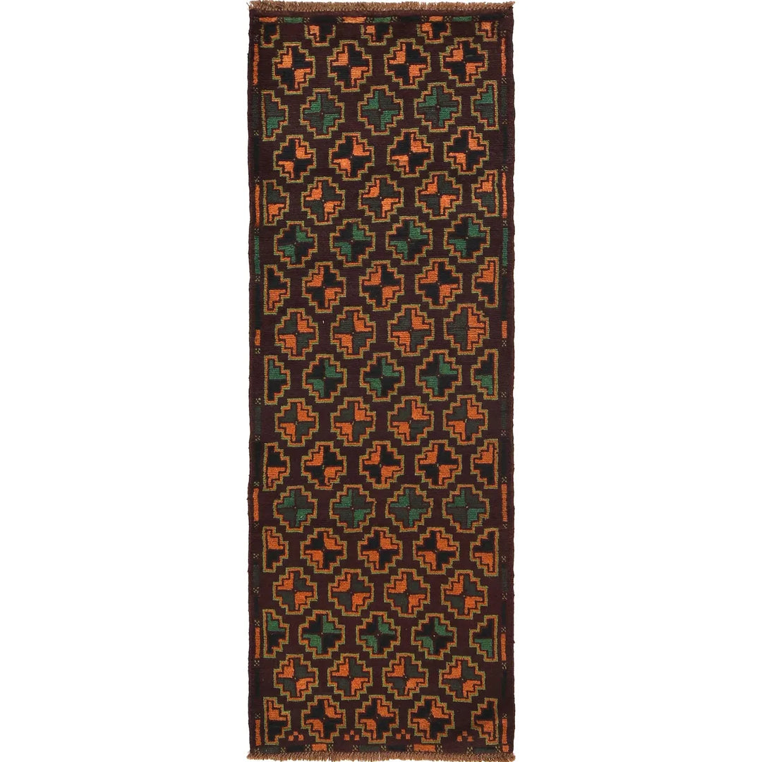 Afghan Baluchi Runner 2' 4" x 6' 8" Hand-Knotted | No. AL60743