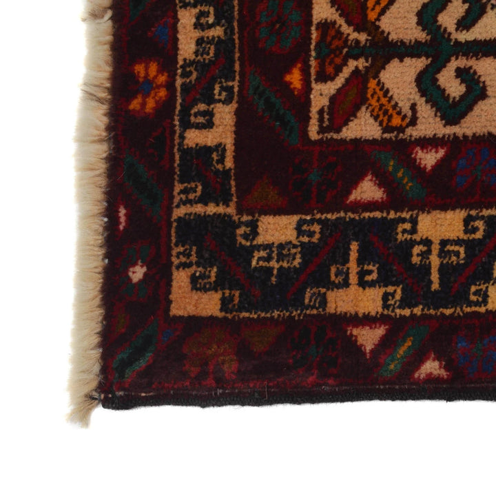 Afghan Baluchi Rug 3'1" x 4'11" Hand-Knotted | No. AL60773