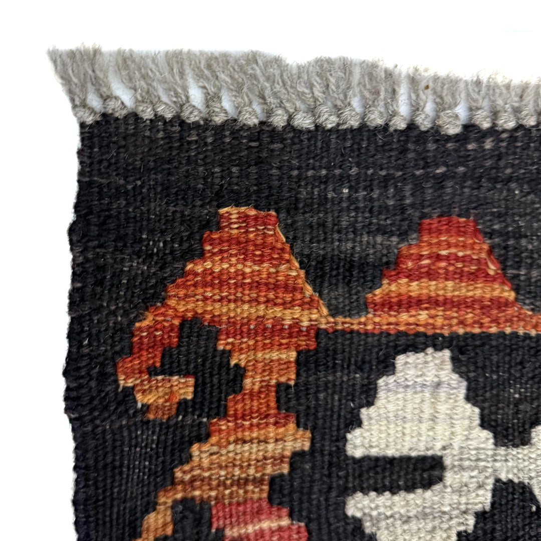 Afghan Vegetable Kilim Rug 2' 6" x 9' 9" Flat-Weave | No. AL609724
