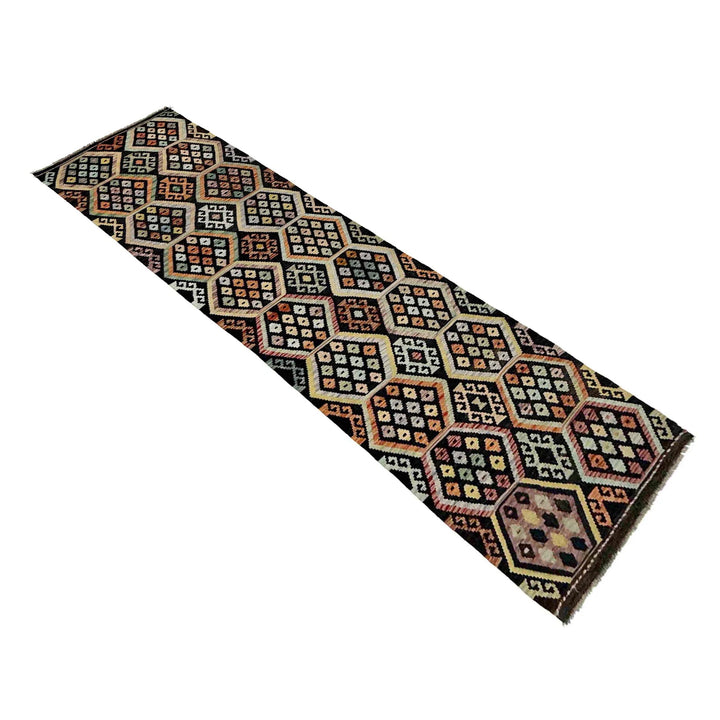 Multicolor Afghan Vegetable Kilim Rug 2' 8" x 10' 1" Flat-Weave | No. AL60977