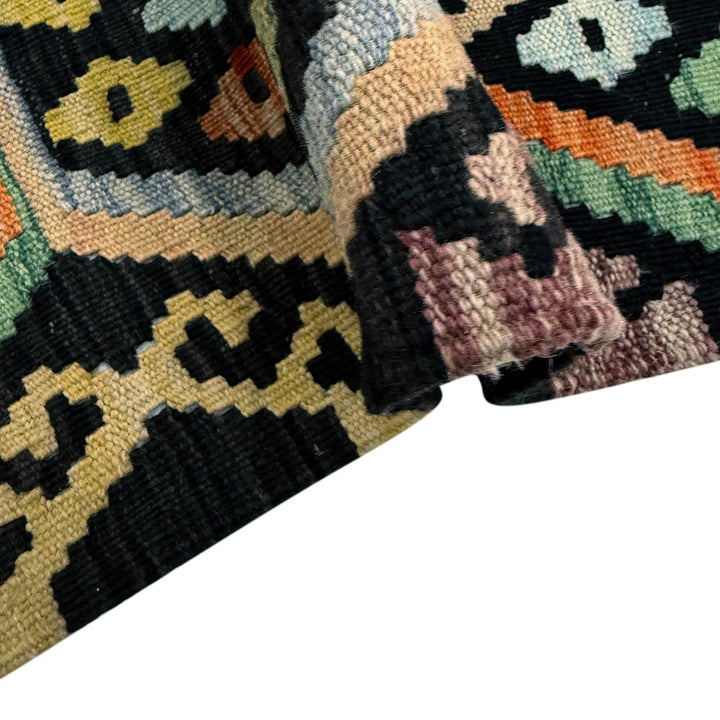 Multicolor Afghan Vegetable Kilim Rug 2' 8" x 10' 1" Flat-Weave | No. AL60977