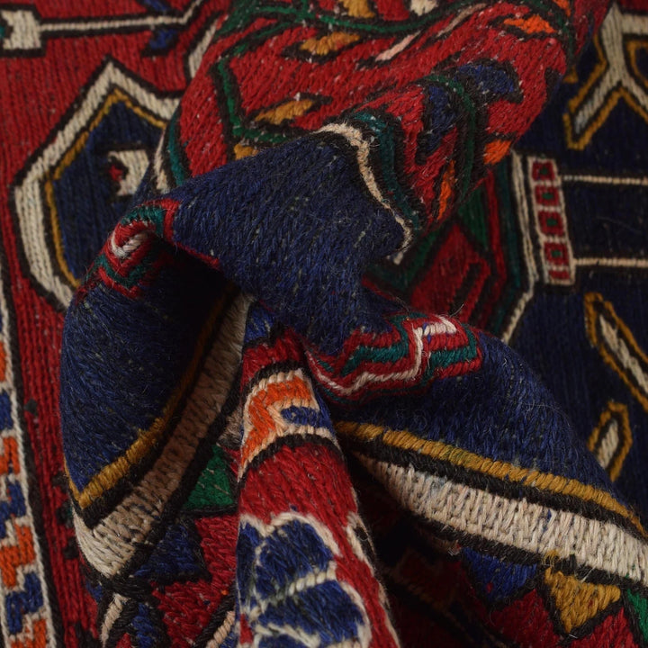Red Afghan Kilim Rug 2' 8" x 4' 8" Flat-Weave | No. AL61029
