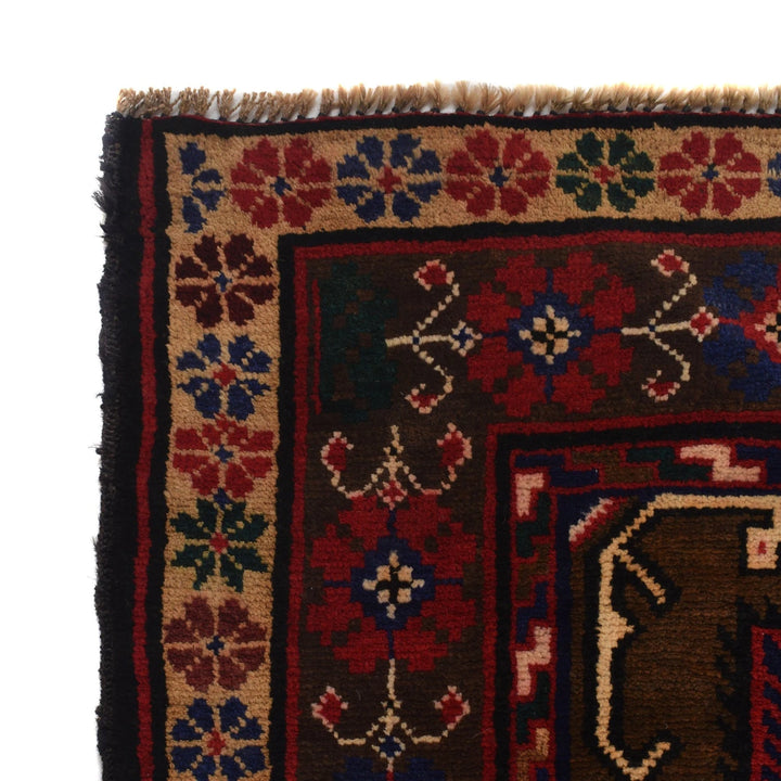 Blue Afghan Baluchi Rug 3' 9" x 5' 11" Hand-Knotted | No. AL61124