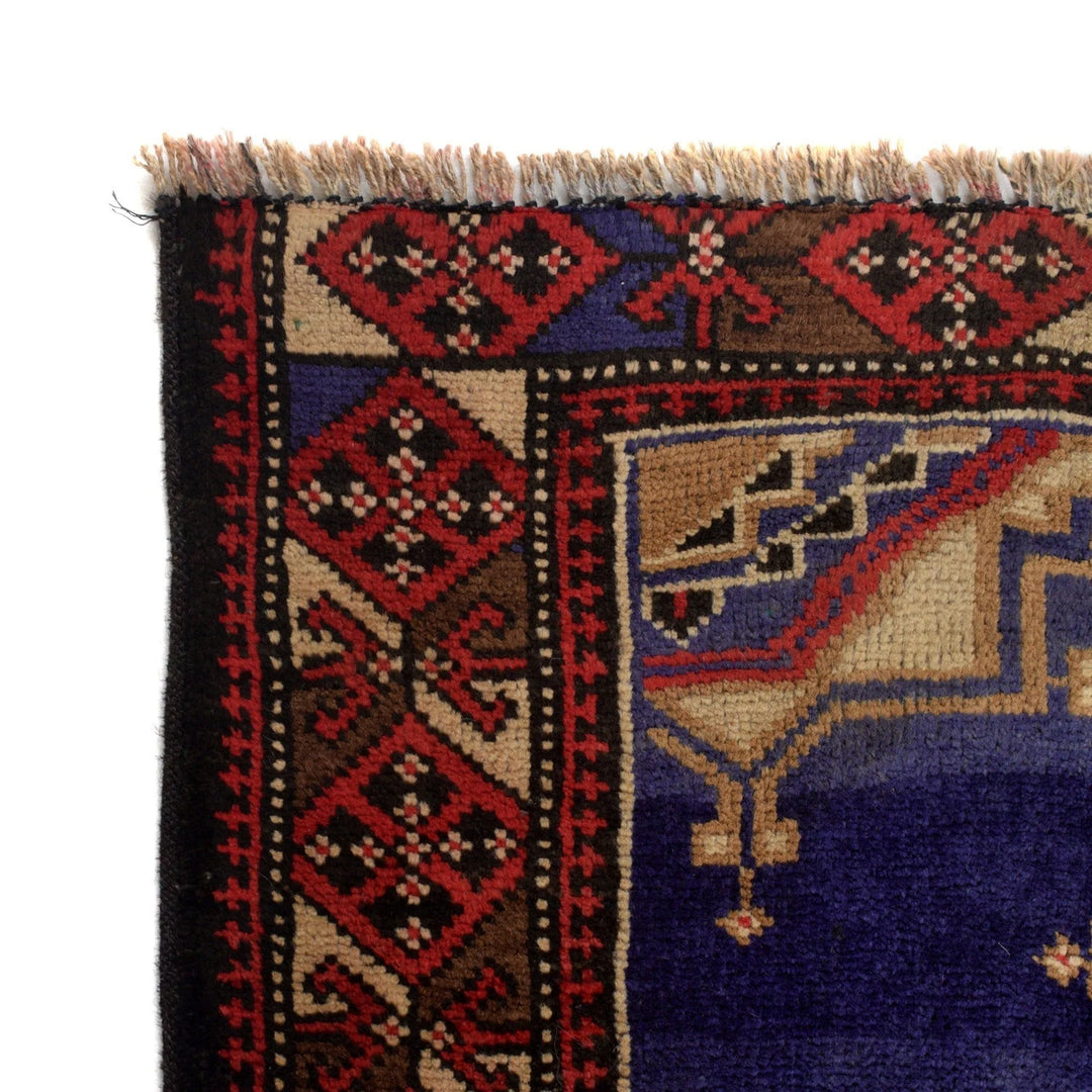 Afghan Baluchi Rug 3' 10" x 5' 4" Hand-Knotted | No. AL61125