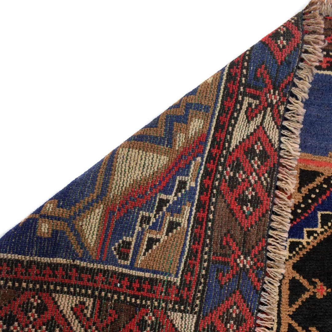Afghan Baluchi Rug 3' 10" x 5' 4" Hand-Knotted | No. AL61125