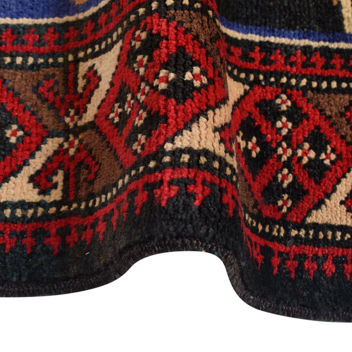 Afghan Baluchi Rug 3' 10" x 5' 4" Hand-Knotted | No. AL61125