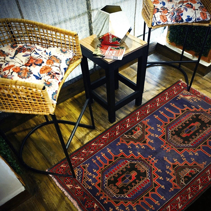 Afghan Baluchi Rug 3' 10" x 5' 4" Hand-Knotted | No. AL61125