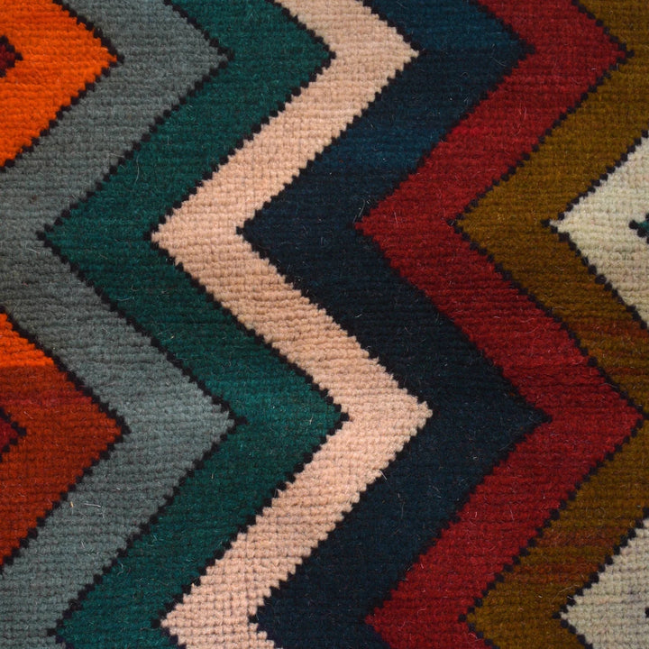 Afghan Baluchi Rug 3'7" x 6'4" Hand-Knotted | No. AL61279