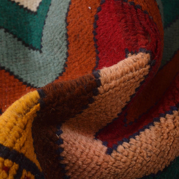 Afghan Baluchi Rug 3'7" x 6'4" Hand-Knotted | No. AL61279