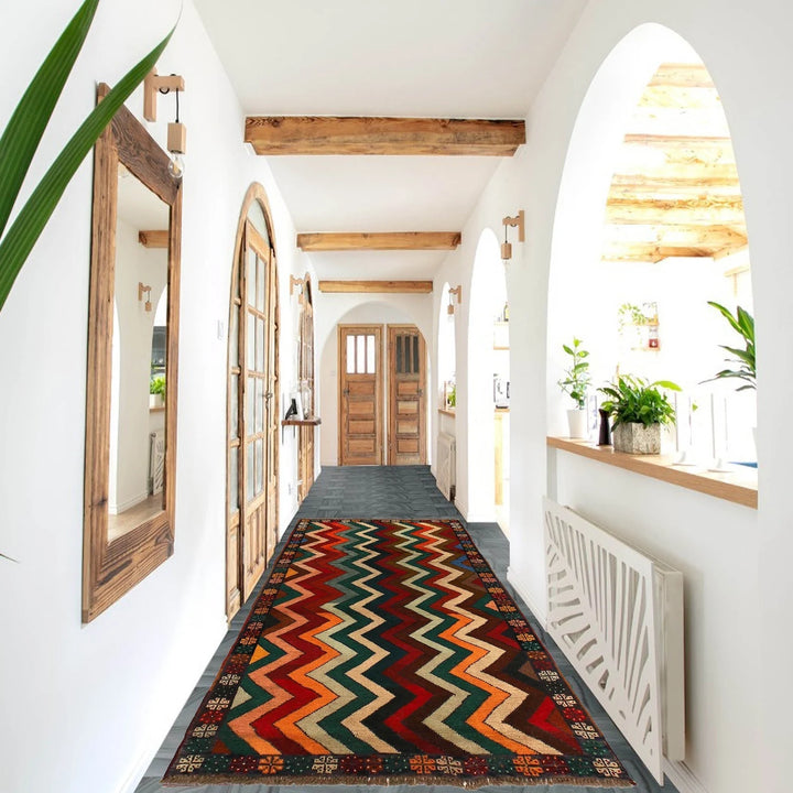 Afghan Baluchi Rug 3'7" x 6'4" Hand-Knotted | No. AL61279