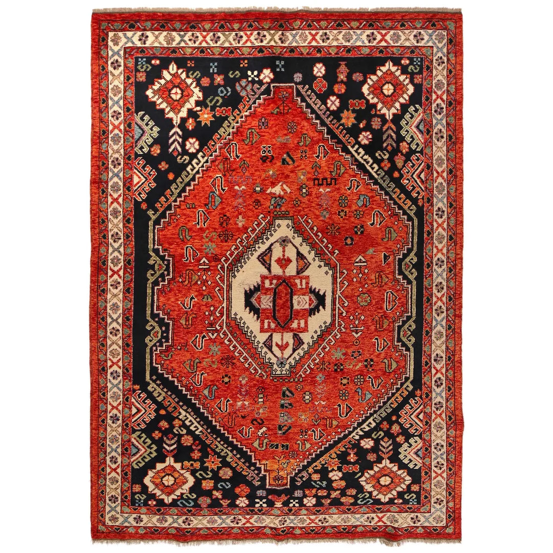 Shirazi Hand Knotted Carpet 6' 8" x 9' 9" - No. AL61374