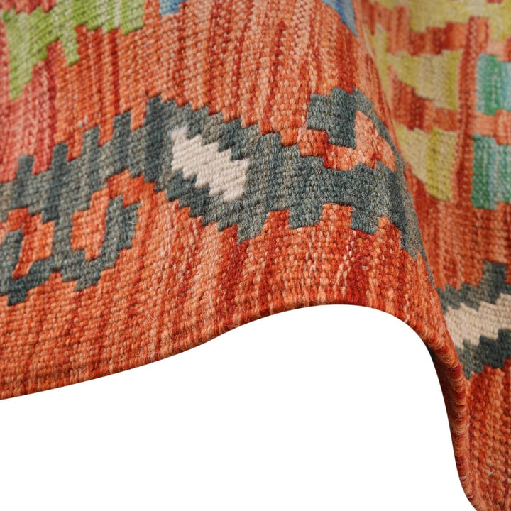 Afghan Kilim Rug 6' 7" x 9' 9" Flat-Weave | No. AL61432