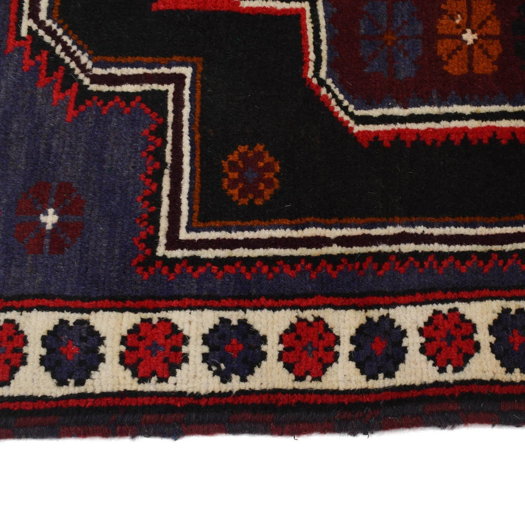 Afghan Baluchi Rug 2' 11" x 4' 11" Hand-Knotted | No. AL61451