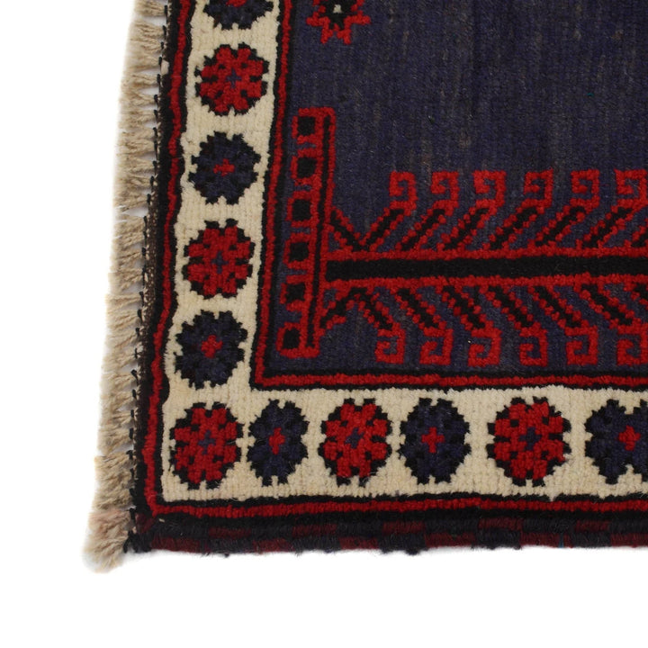 Afghan Baluchi Rug 2' 11" x 4' 11" Hand-Knotted | No. AL61451