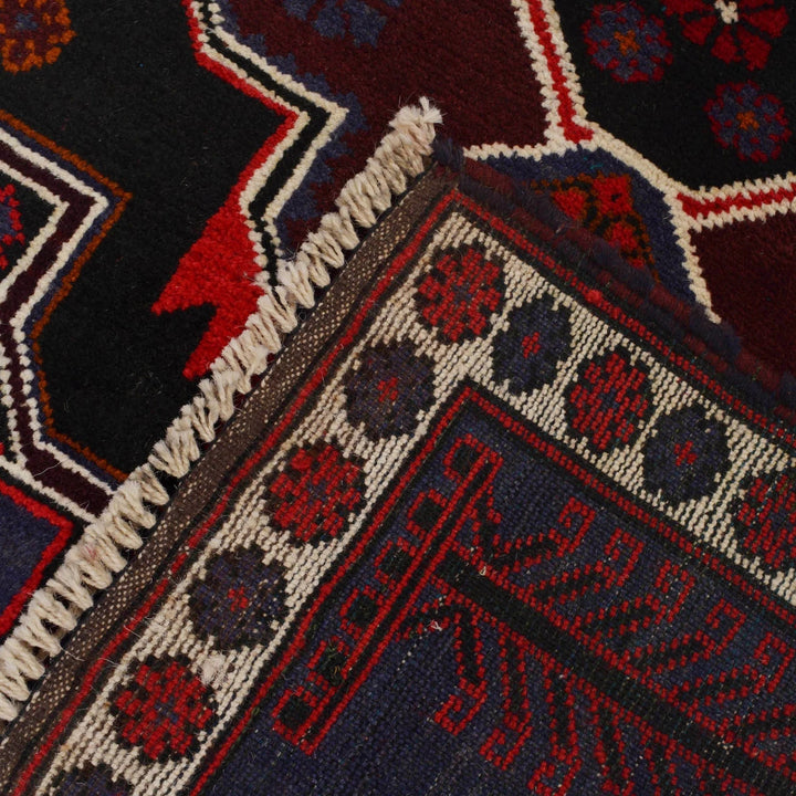 Afghan Baluchi Rug 2' 11" x 4' 11" Hand-Knotted | No. AL61451