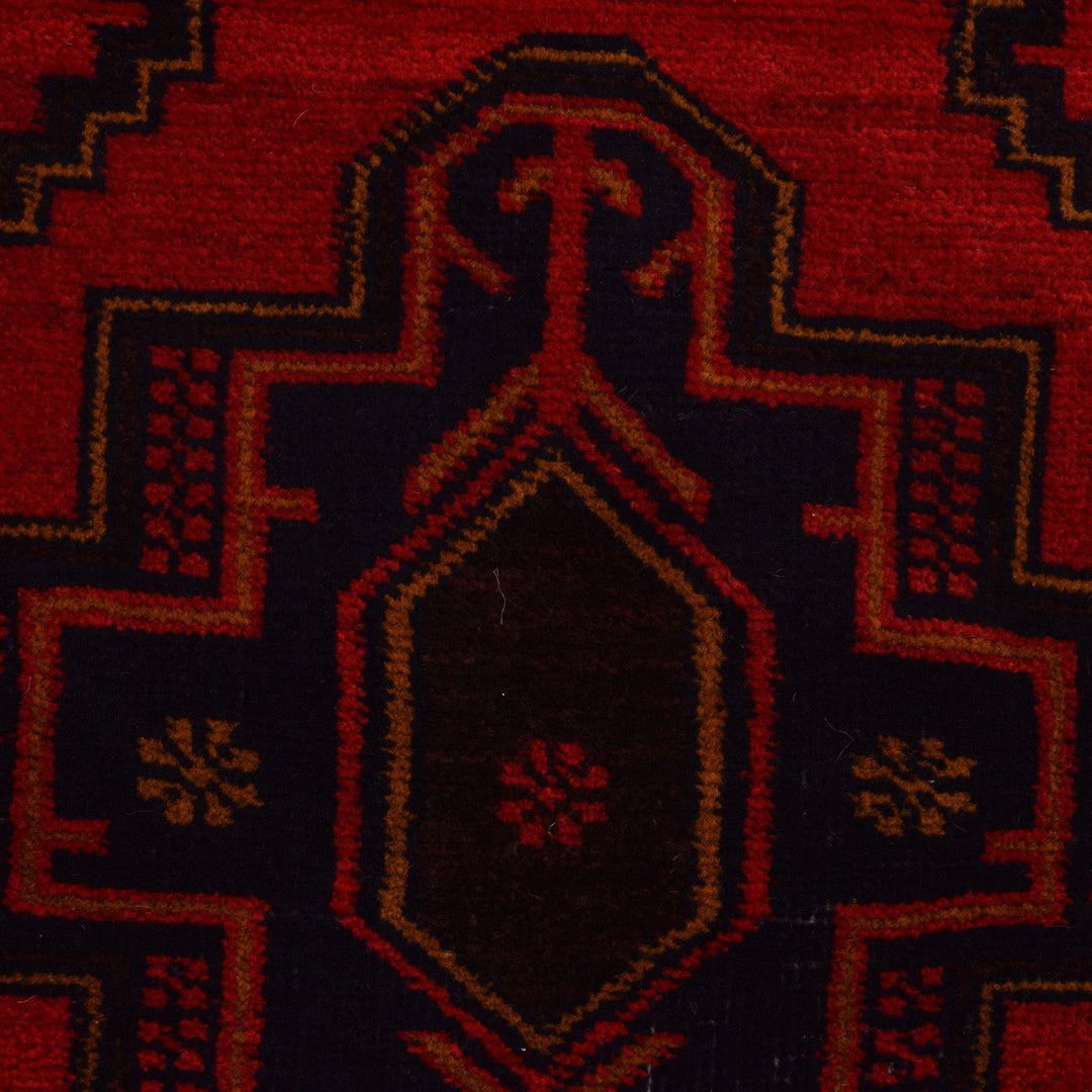 Afghan Baluchi Rug 4' 1" x 6' 1" Hand-Knotted | No. AL61467