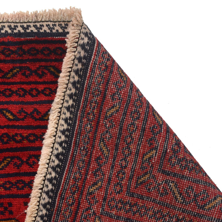 Afghan Baluchi Rug 4' 1" x 6' 1" Hand-Knotted | No. AL61467