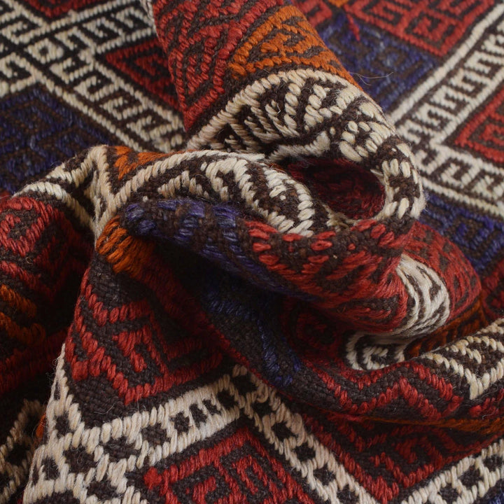 Afghan Suzani Kilim Rug 2' 8" x 8' 5" Flat-Weave | No. AL61504