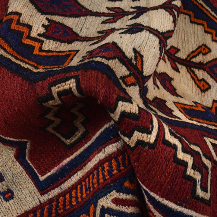 Beige Afghan Kilim Rug 2' 12" x 4' 8" Flat-Weave | No. AL61548
