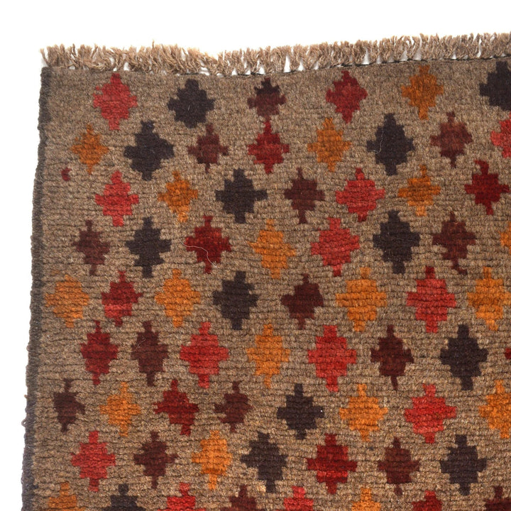 Afghan Baluchi Rug 3' 11" x 6' 2" Hand-Knotted | No. AL61635