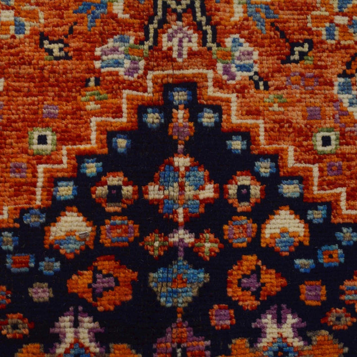 Red Afghan Sherazi Rug 6' 0" x 7' 7" Hand-Knotted | No. AL61666