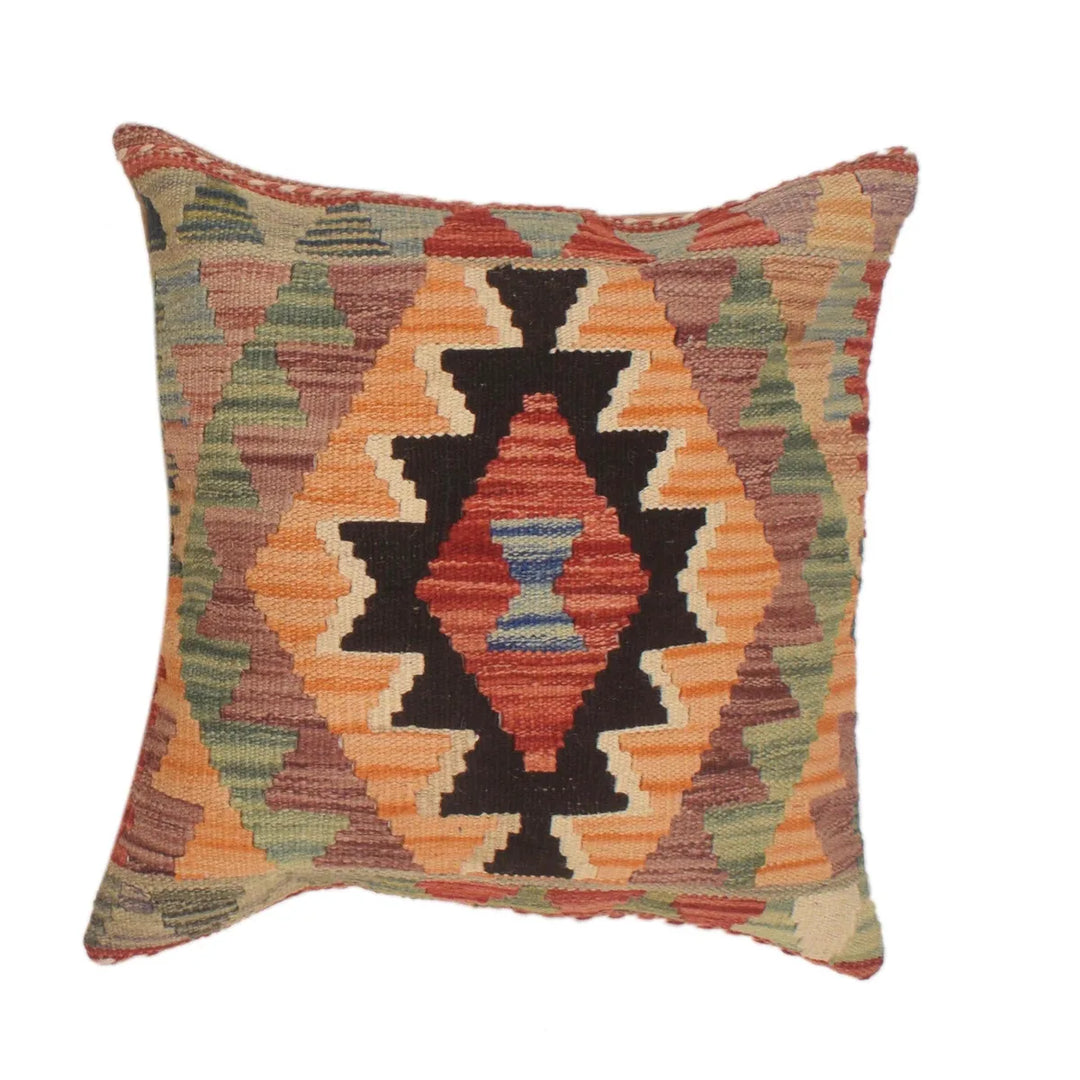 Afghan Cushion 1' 6" x 1' 6" Flat-Weave | No. AL61789