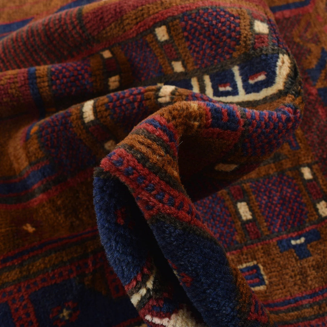 Afghan Pictorial Rug 2' 9" x 5' 2" Hand-Knotted | No. AL61879
