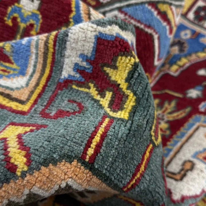 Afghan Heriz Rug 4'11" x 7'8" Hand-Woven | No. AL61892