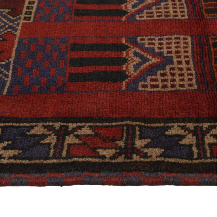 Afghan Prayer Rug 3' 2" x 4' 8" Hand-Knotted | No. AL61950